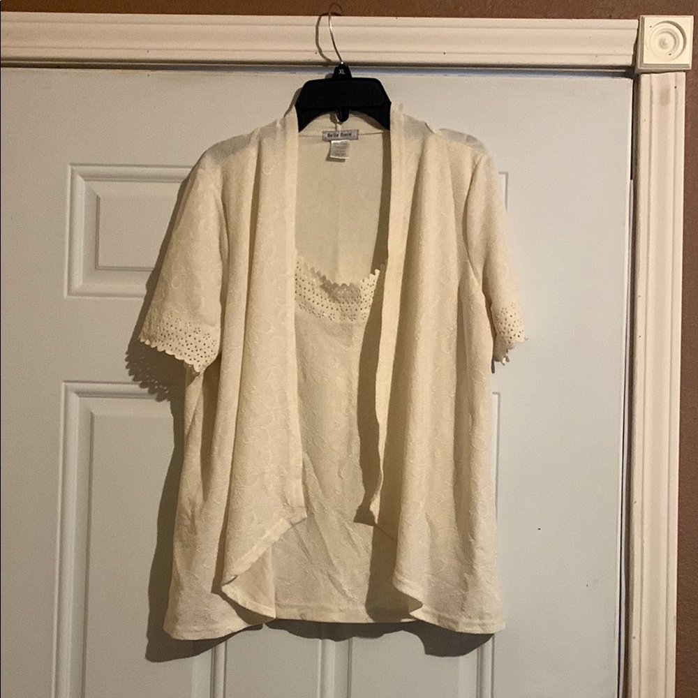 Belle Amie Chic Cream Lace Cardigan